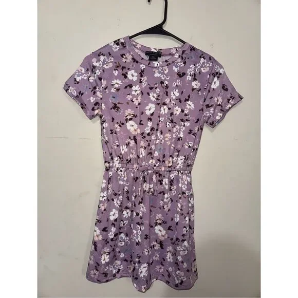 Social Standard By Sanctuary Girls Floral Mini Dress - Size Medium (8) - Picture 2 of 3